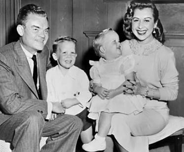 Spike Jones with son Spike Jr., daughter Leslie Ann Jones, and wife Helen Grayco