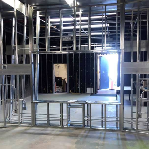 Control Room One all framed out with Studio A visible beyond