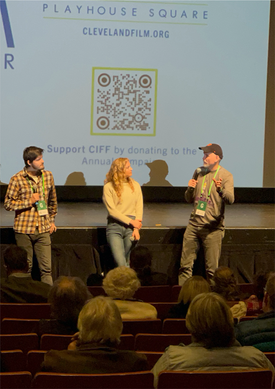 Duane presenting at the film festival