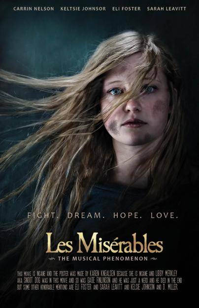 Carrin on her recreation of the Les Miserables movie poster
