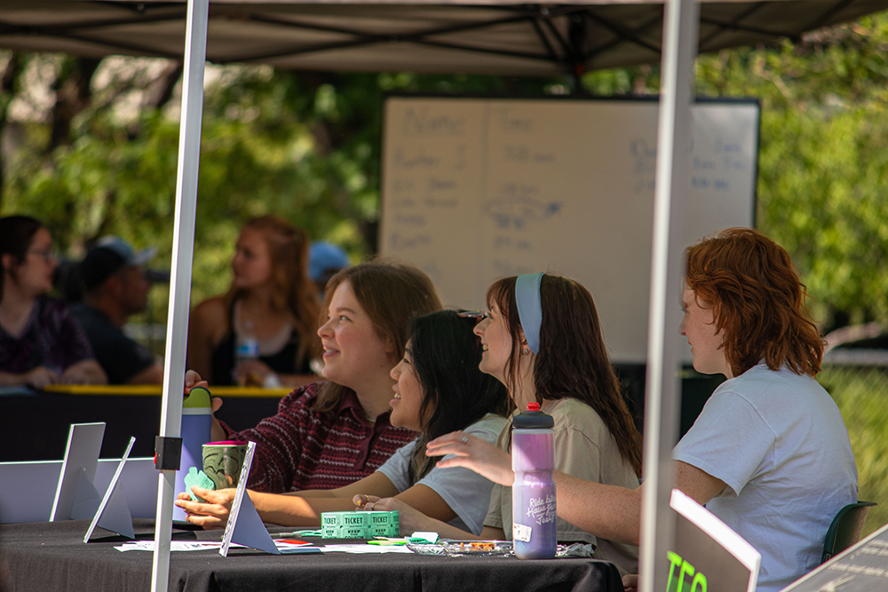Digital Media Students helping out at the Registration Booth