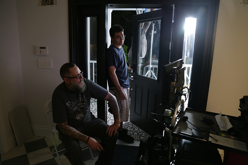 Kevin Smith working with others