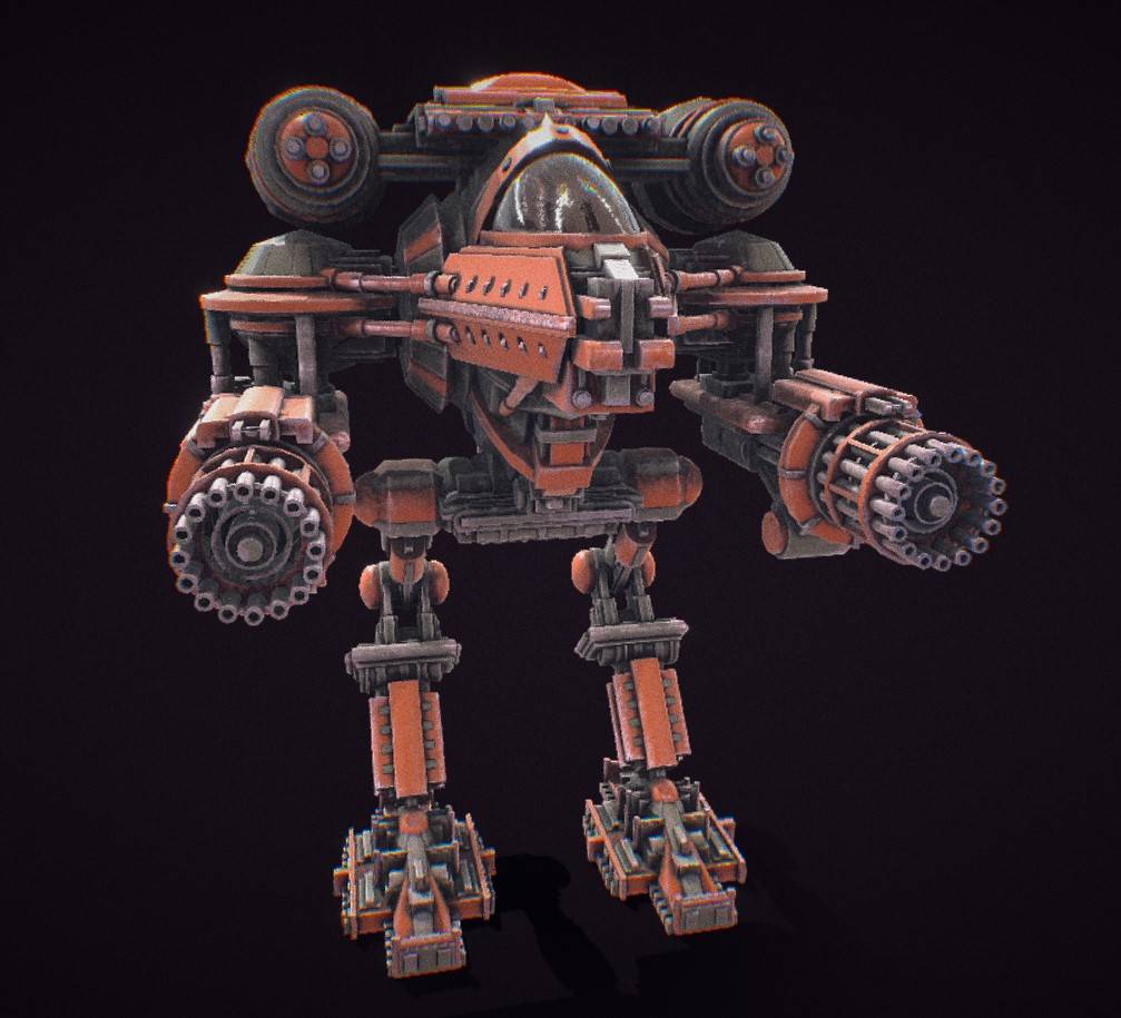 3D Model of a robotic battle suit machine