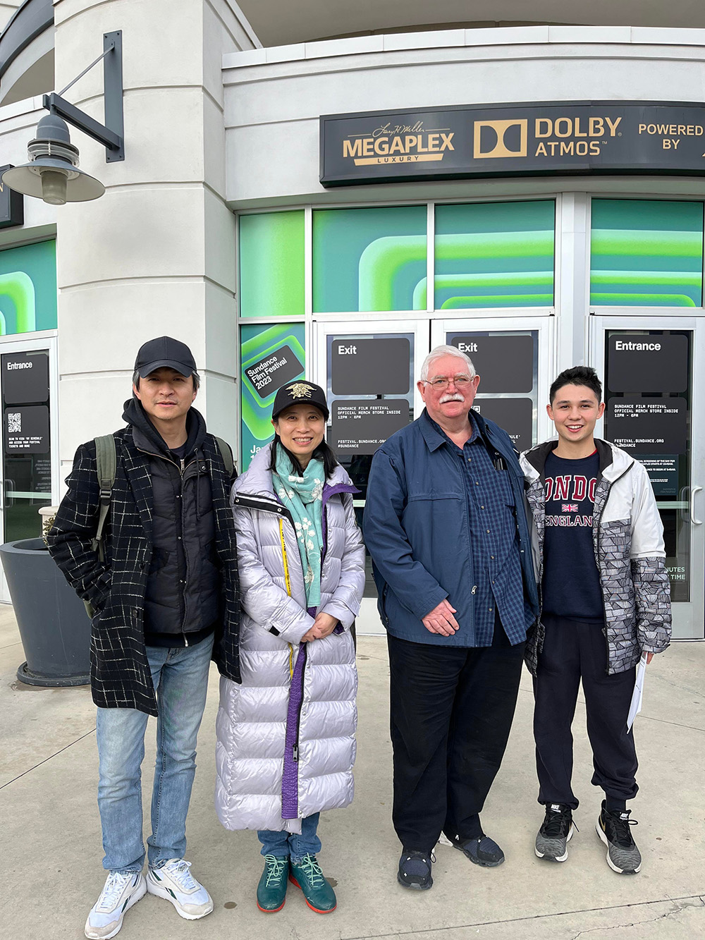 Group Photo in front of the building for the 2023 Sundance Film Festival