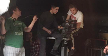 film crew on set