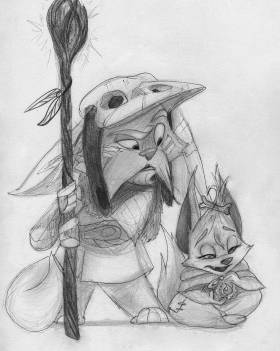 sketch of two little minions