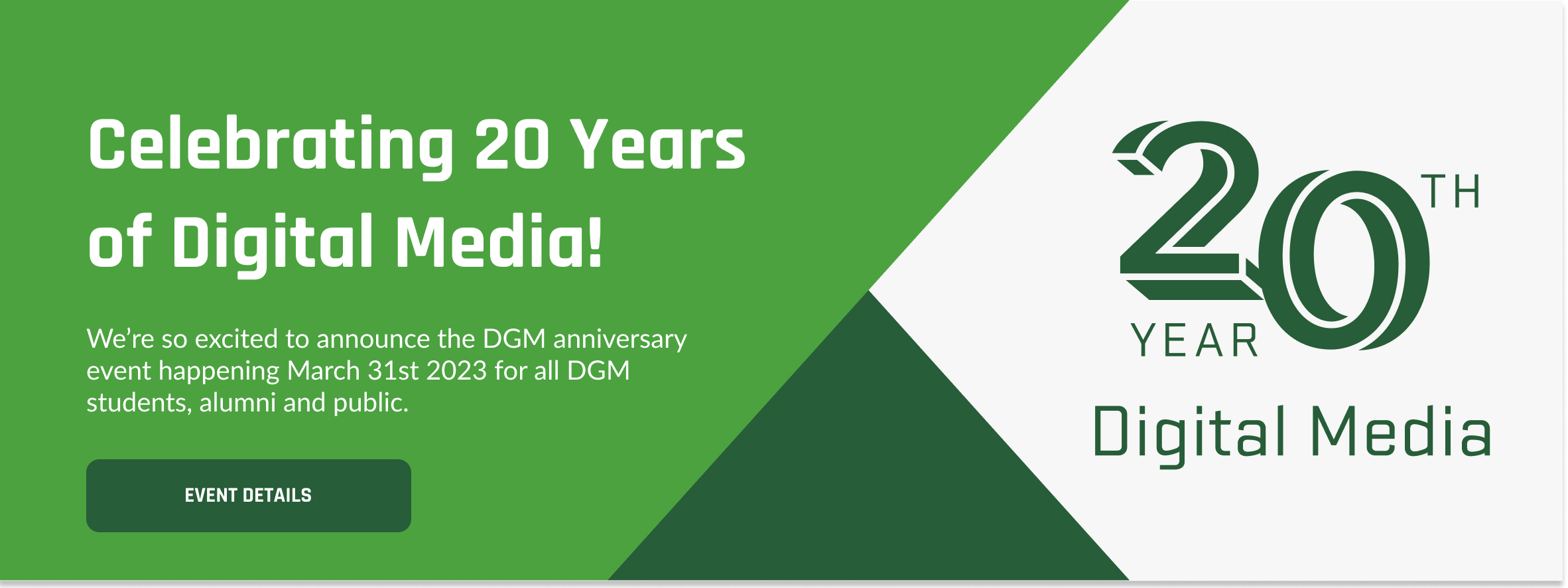 DGM 20th Anniversary Banner