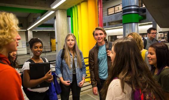 Group of Students Touring UVU Computer Science Building