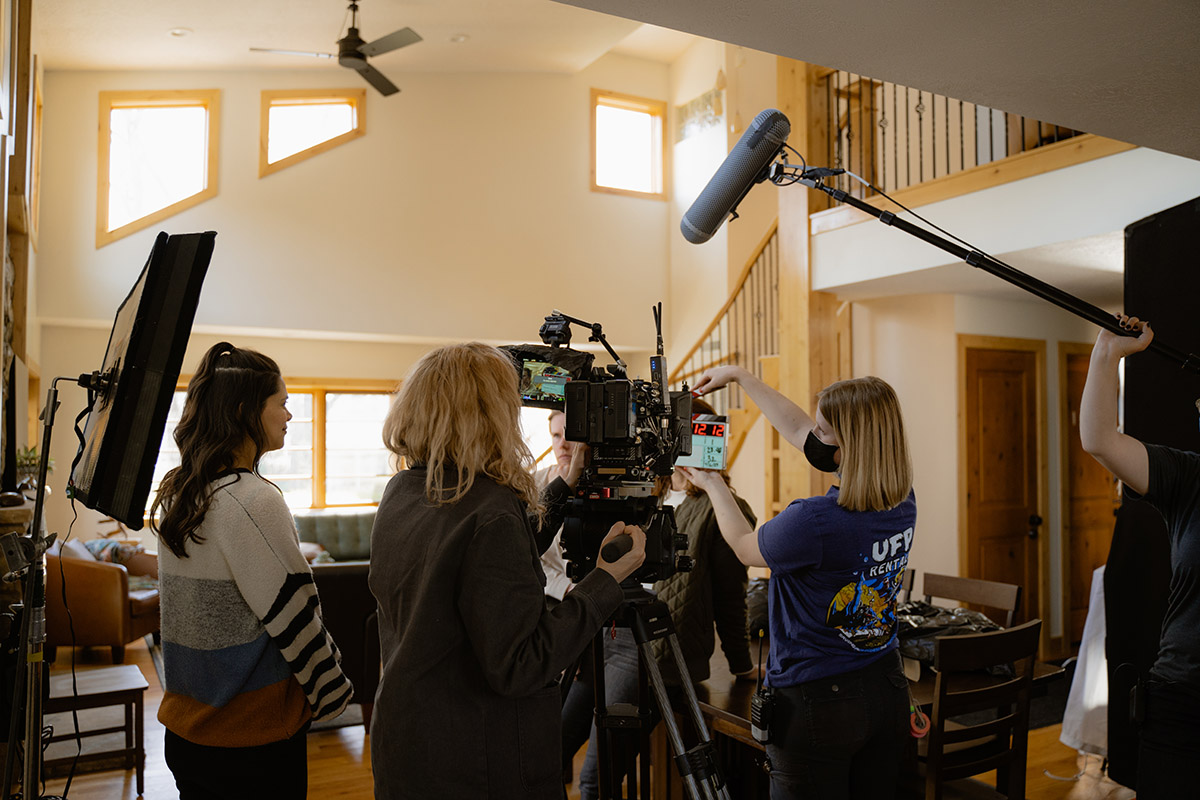 behind the scenes on set