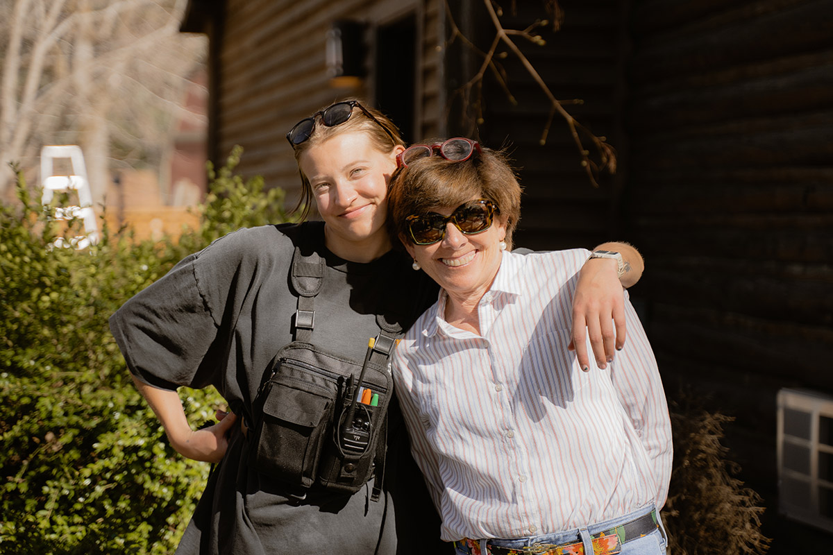 two women hugging