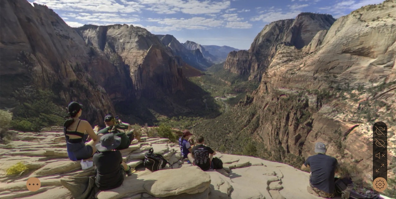the angels landing virtual tour screen