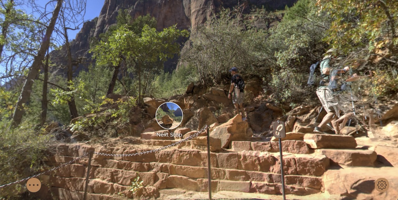 the angels landing virtual tour screen