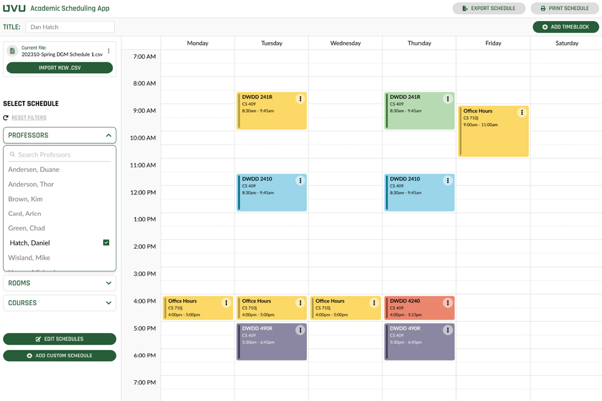 DGM Scheduling App