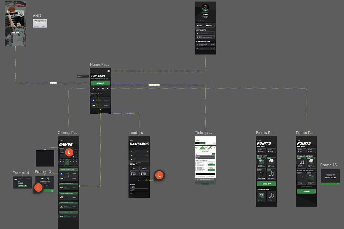 a screenshot of webapp page designs