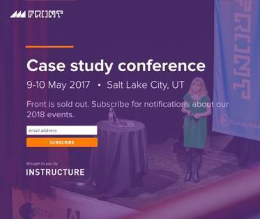 Screenshot of information on Case Study Conference May 2017