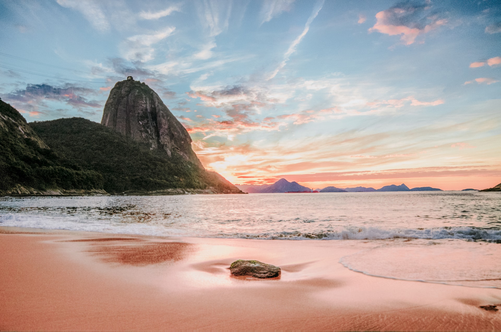 A beautiful beach in Rio, Brazil.