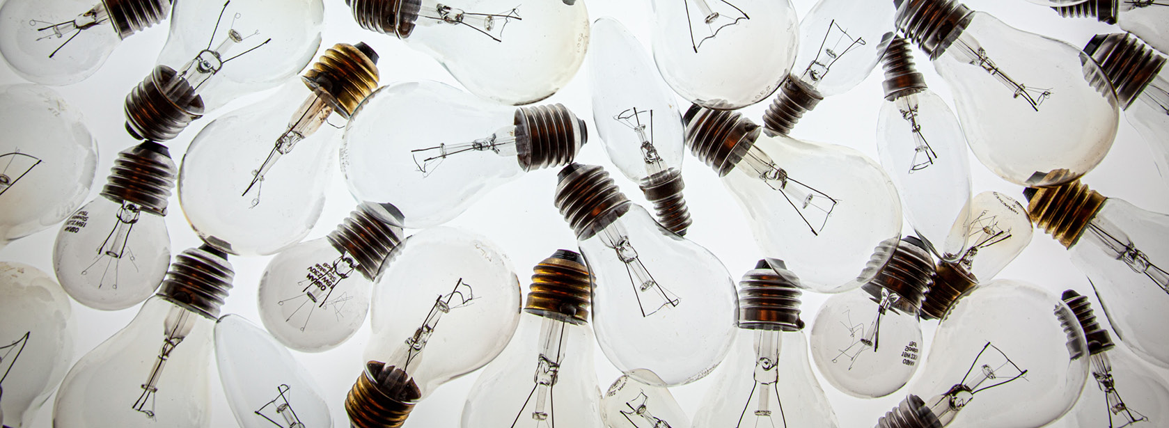 A group of lightbulbs.