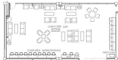 Floorplan of the hybrid lab. 