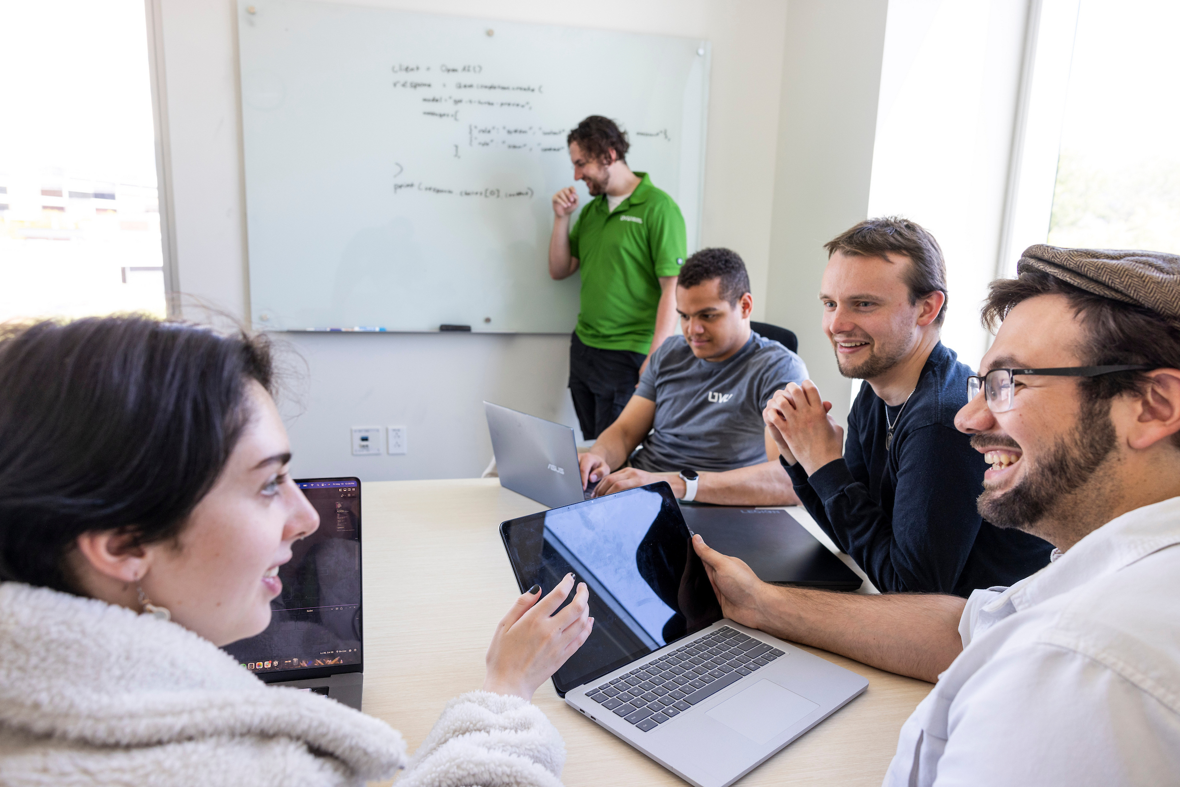 students having a meeting