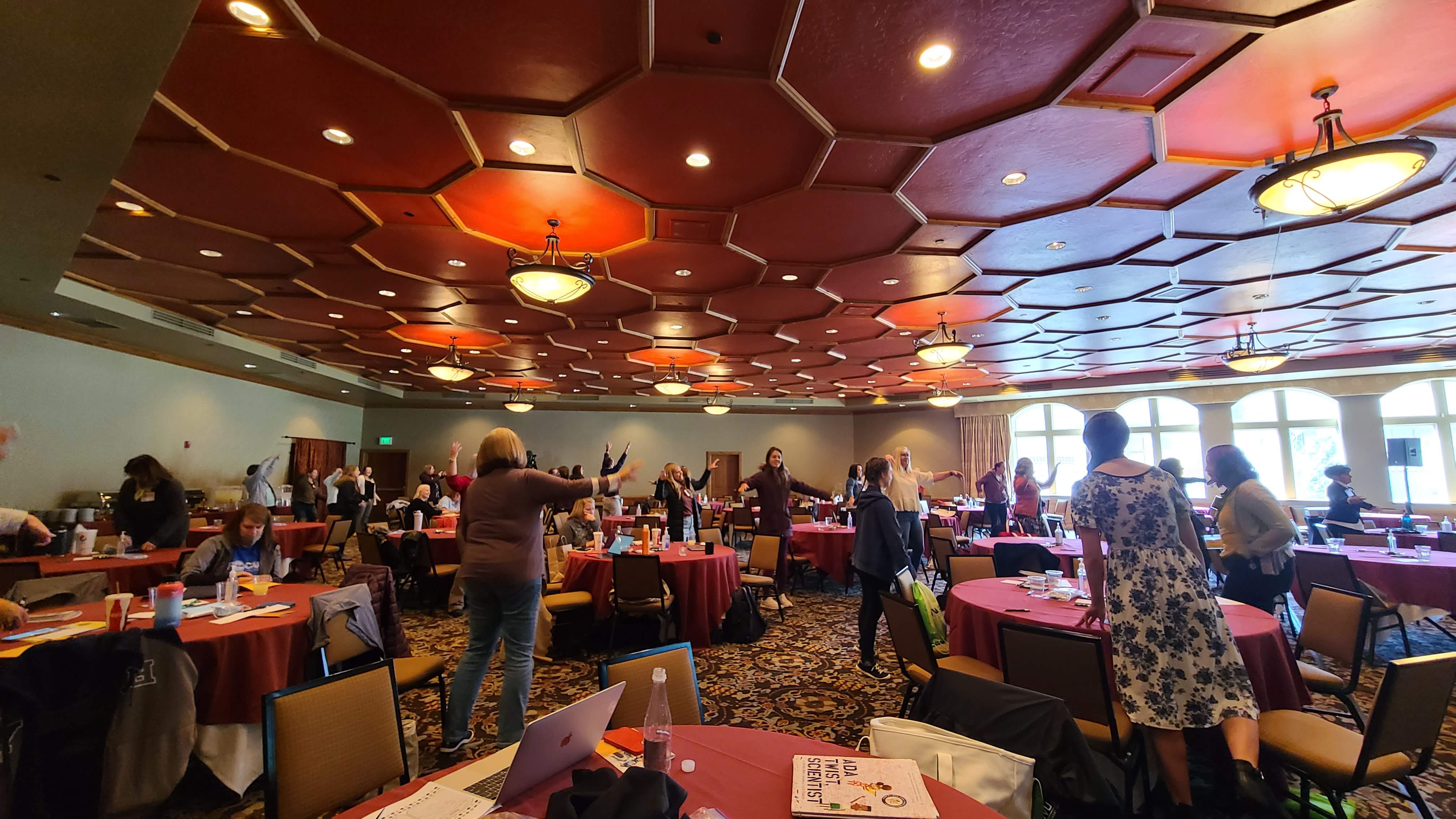 People at dining tables in the Zermatt Ballroom