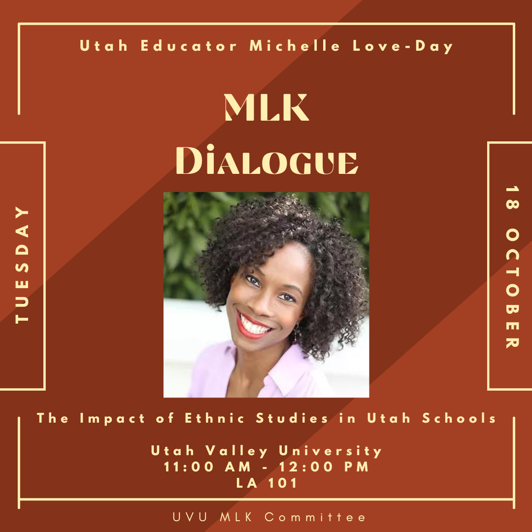 MLK Dialogue Speaker Michelle Love-Day Flyer