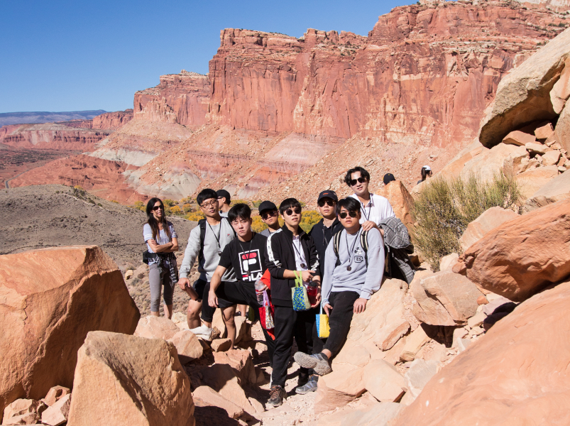 students in capitol reef