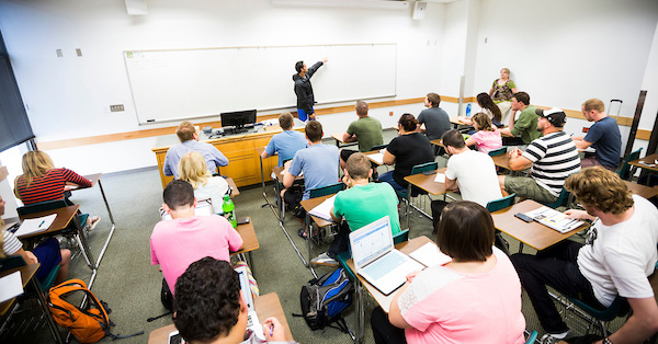 professor hleping students