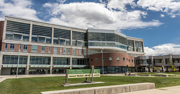 Front of the Fulton Library