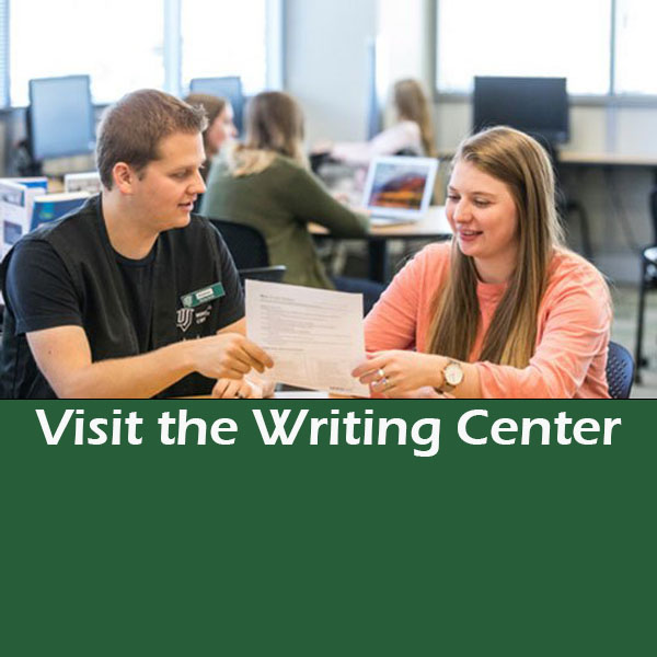 Tutor helping a student at Writing Center