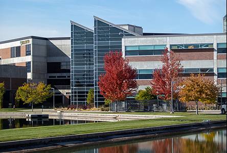 decorative UVU campus in fall