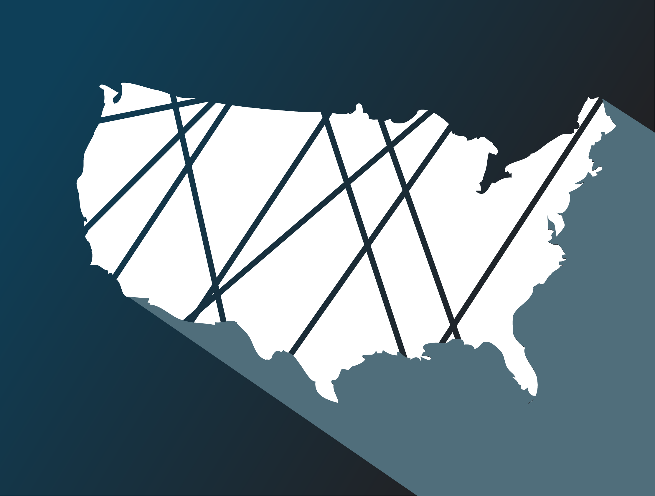 A picture of a divided united states