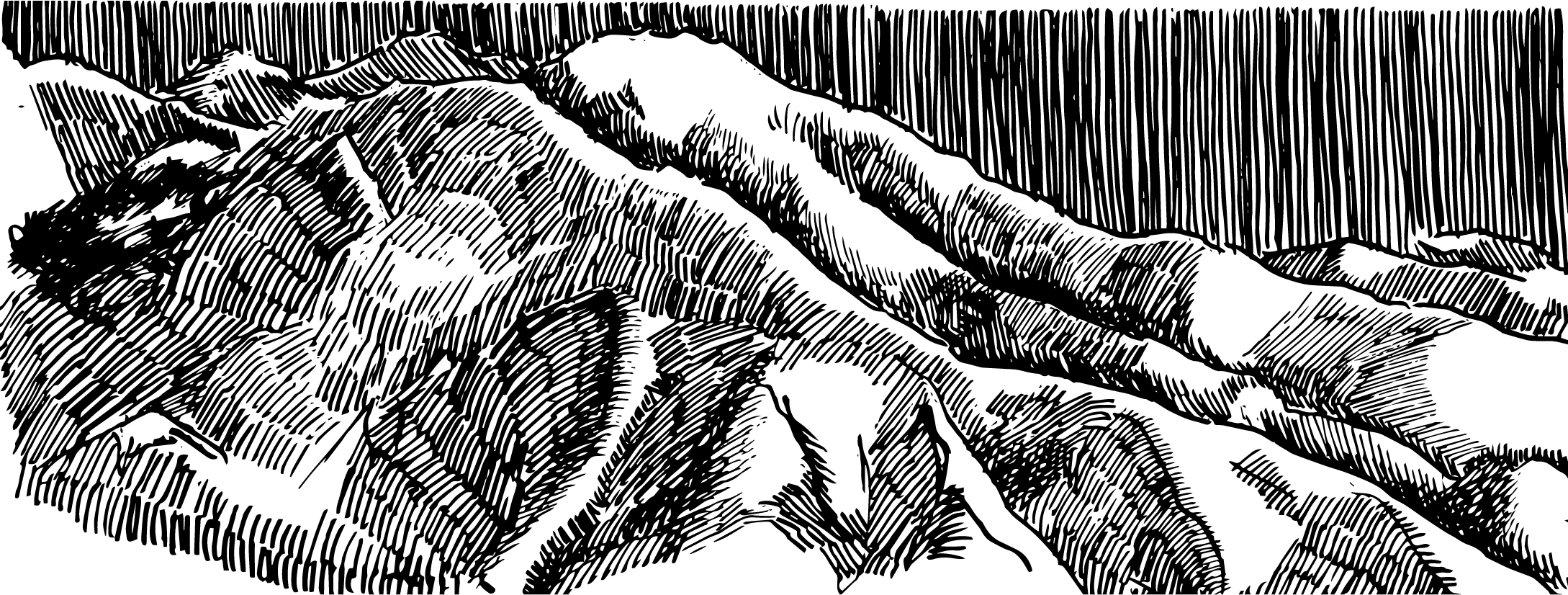drawing of a mountain