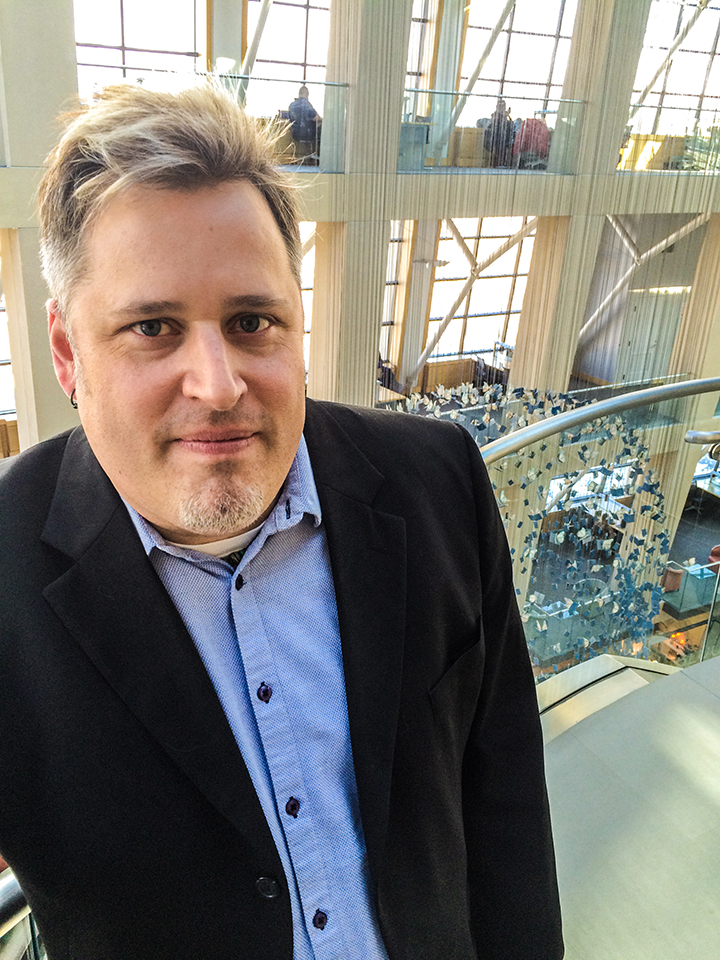 Dr. Michael Goode hanging out in the Salt Lake City Library.