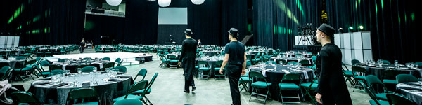 an large event space at UVU available for scheduling for on-campus groups through 25-live