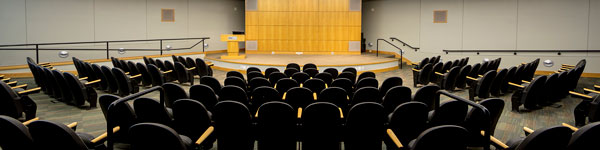 an lecture event space at UVU available for scheduling for on-campus groups through 25-live