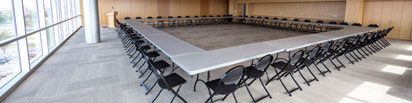 a meeting event space at UVU available for scheduling for on-campus groups through 25-live