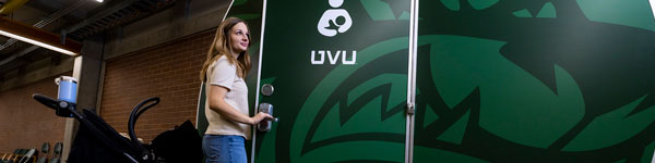 a lactation pod on UVU campus available for visitors and guests