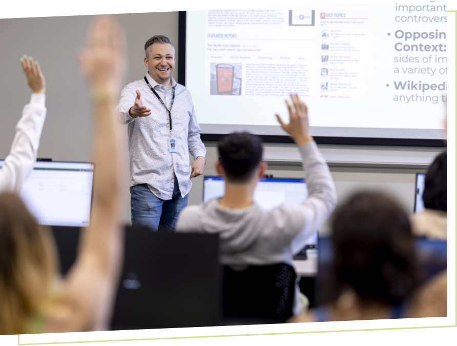 professor teaching in class