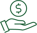 icon of hand holding coin