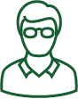 male with glasses icon