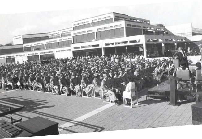 historic image of UVU convocation cerimony