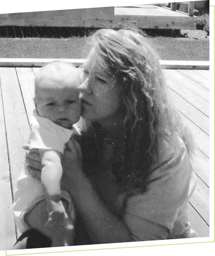 Holli Saperstein with her child