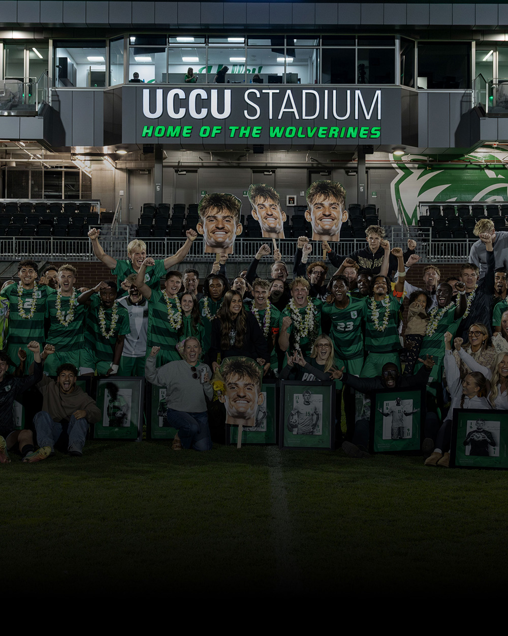 student athletes at the UCCU stadium