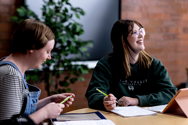 students studying