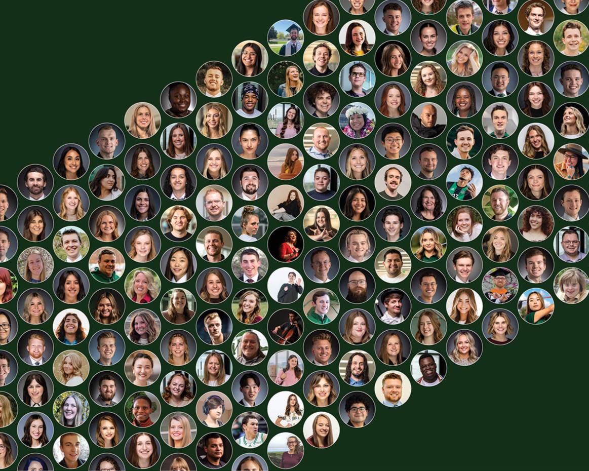 students laughing together with UVU president