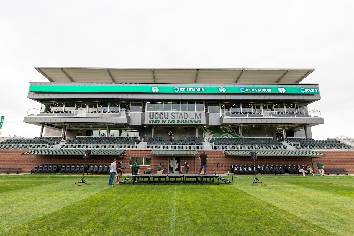 exterior of UCCU Soccer Stadium