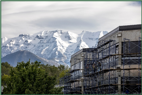 Photo of construction being done on UVU's Computer Science building