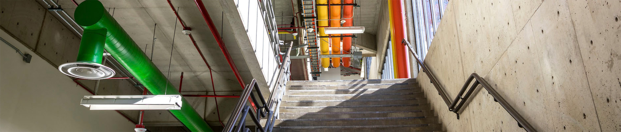 stairs on uvu main campus in the Gunther Technology Building