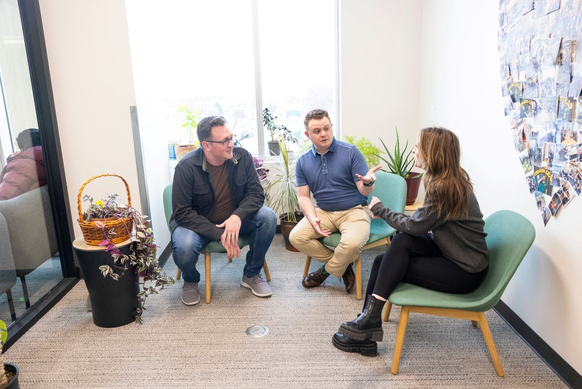 People in conversation