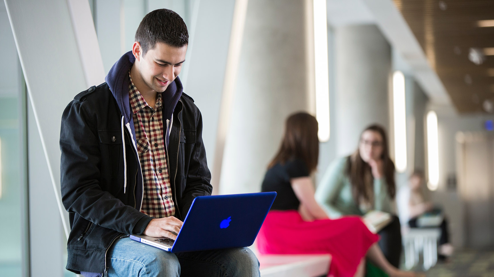 Student using computer